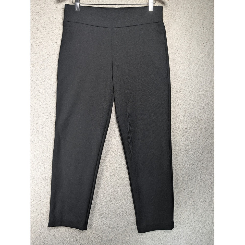 Alfani Women Pants Rayon Nylon Spandex Black Slim Fit Pull On Tapered Ankle M
